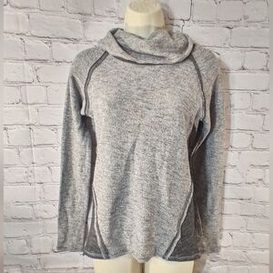 Kuhl Nova Wool Blend Cowl Neck Sweater Small Grey Two Tone